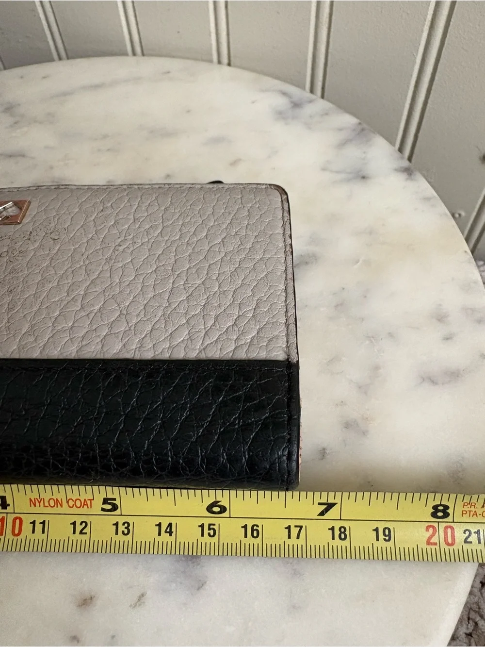 Kate Spade Leather Bifold Wallet Gray & Black Designer Luxury Card Holder Boho